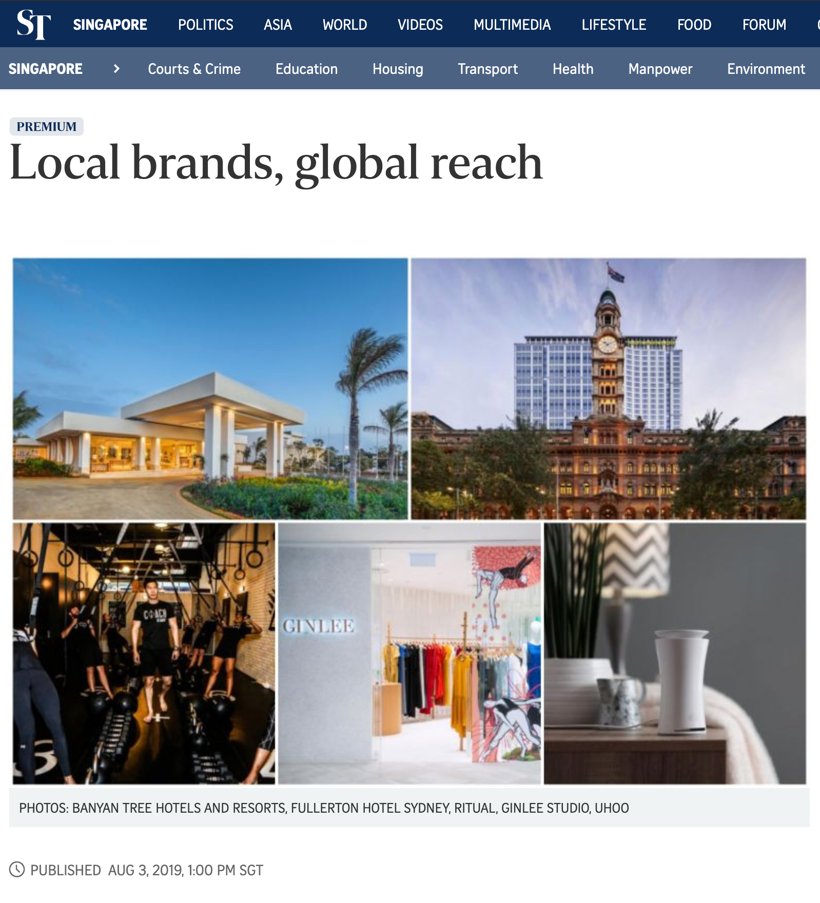 StraitsTimes: Local brands, global reach