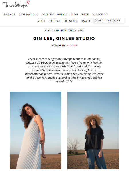 TRAVELSHOPA: BEHIND THE SEAMS WITH GIN LEE, GINLEE STUDIO